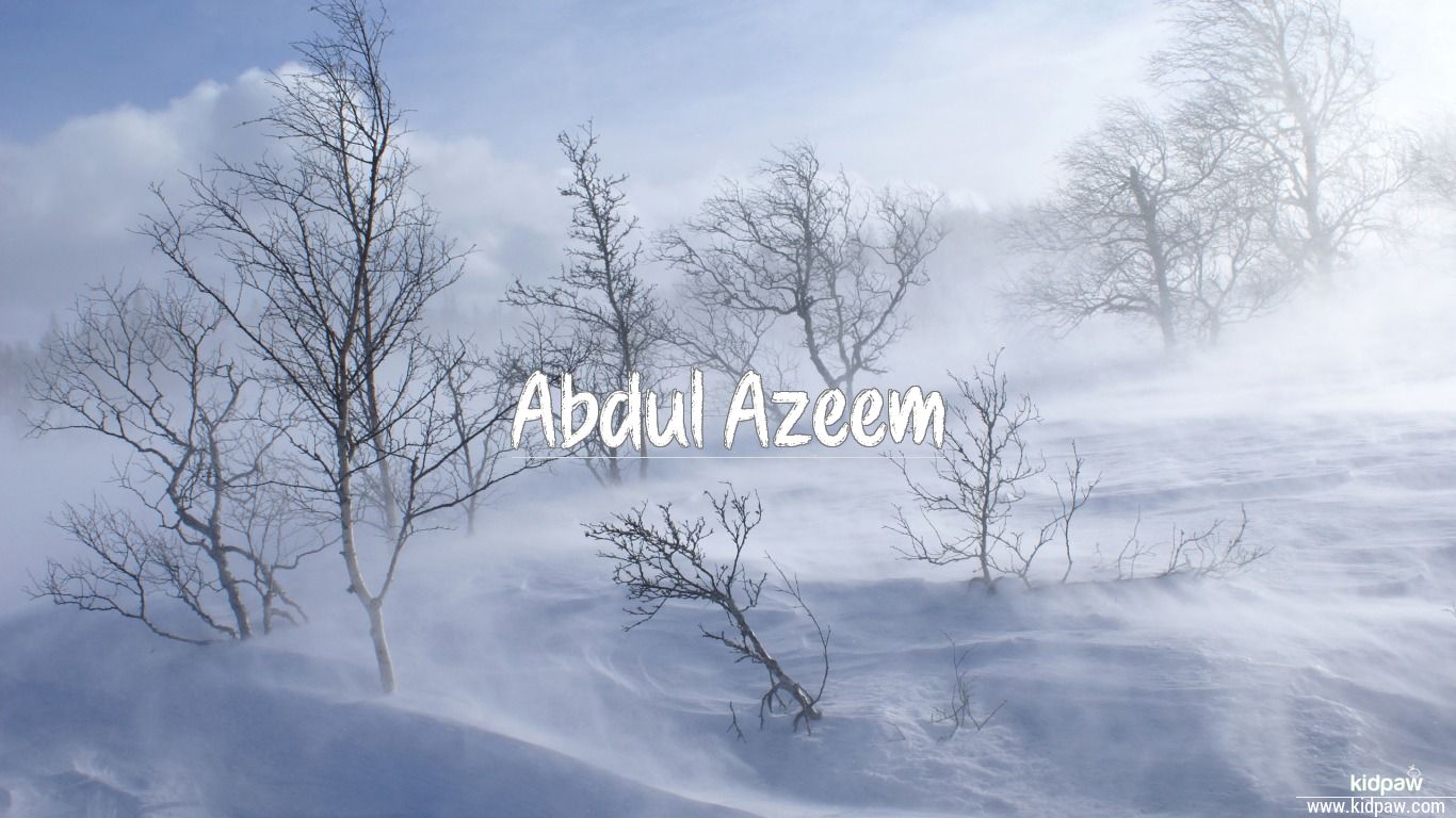 Abdul Azeem 3D Name Wallpaper for Mobile, Write Name on Photo Online
