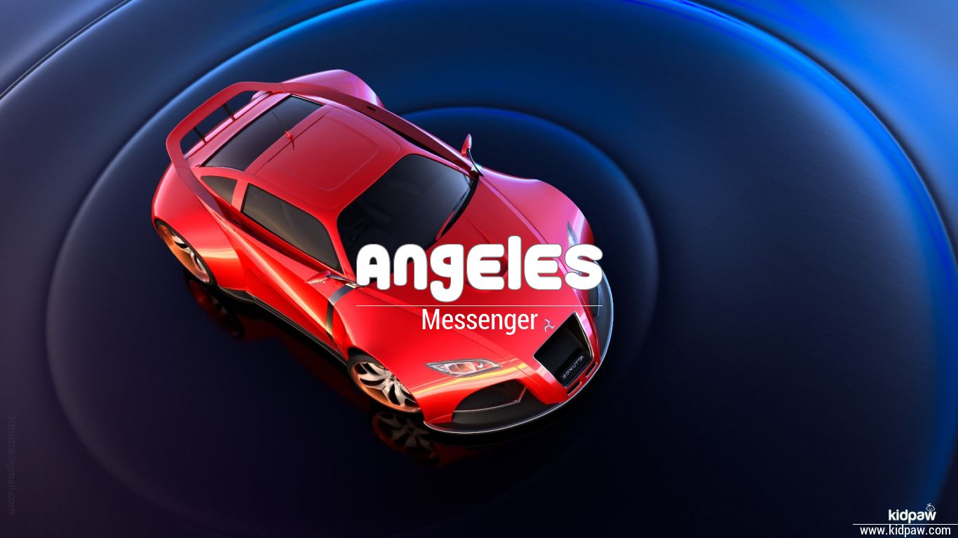 Angeles 3D Name Wallpaper for Mobile, Write Name on Photo Online